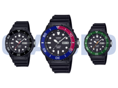 De izquierda a derecha, Casio MRW-230H-1E1V, MRW-230H-1E2V y la MRW-230H-1E3V. (Fuente de la imagen: Casio)