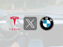 La cuenta de BMW en las redes sociales borró sus elogios al FSD de Tesla después de que esta respondiera juguetonamente a los mismos. (Fuente de la imagen: Tesla - Editado)