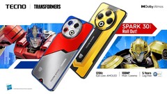 El Tecno Spark 30 Pro obtiene una versión Optimus Prime mientras que el Spark 30 Pro obtiene una versión Bumblebee. (Fuente de la imagen Tecno vía PR Newswire)