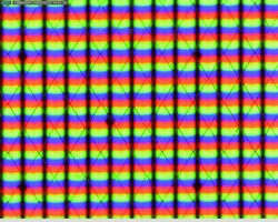 Estructura de subpíxeles con matriz de sensor táctil