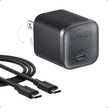 El cargador Anker Nano Charger (45W) viene con un cable USB-C. (Fuente de la imagen: Anker)