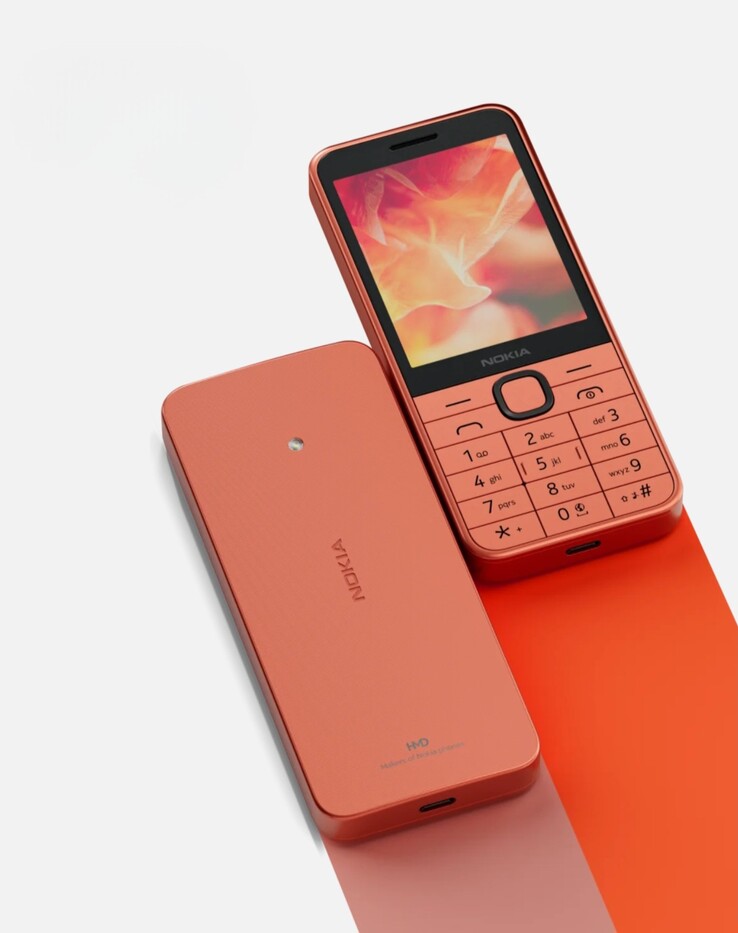 El Nokia 220 4G en su nuevo color melocotón. (Fuente: HMD)