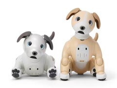 Sony lanza el perro robot Aibo Edición Kinako en dos tonos, marrón claro y blanco. (Izquierda: blanco marfil original, derecha: edición Kinako) (Fuente de la imagen: Sony)