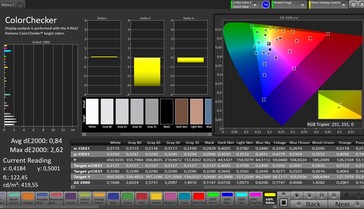 Pantalla exterior de precisión cromática CalMAN