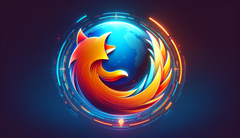 Logotipo futurista del navegador Firefox (Fuente: imagen generada por DALL-E 3)