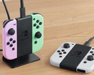 El soporte de carga Joy-Con se puede utilizar en vertical o apoyado sobre una mesa. (Fuente de la imagen: Nintendo)