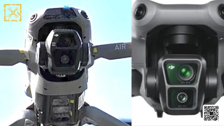 La supuesta DJI Air 3S junto a la actual DJI Air 3. (Fuente de la imagen: @Quadro_News)