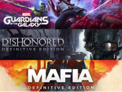 Guardianes de la Galaxy, Dishonored: Definitive Edition y Mafia: Definitive Edition son los títulos más populares de la lista. (Fuente de la imagen: Steam - Editado)