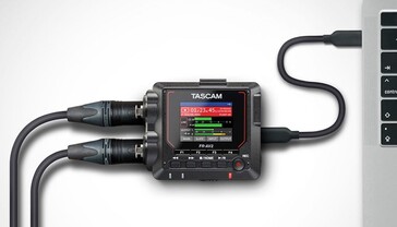 El grabador FR-AV2 puede utilizarse como interfaz de audio USB de 32 bits. (Fuente de la imagen: TASCAM)