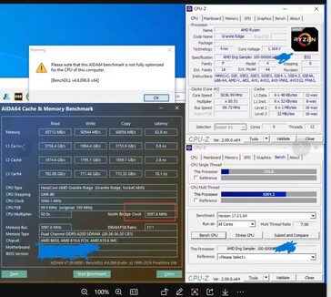 AMD Ryzen 5 9600X overclockeado CPU-Z benchmark (imagen vía HXL)