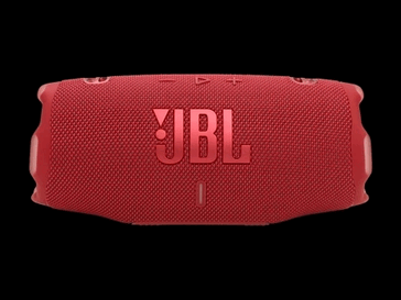 El JBL Charge 6 luce una base estable y una llamativa marca en la parte frontal. (Fuente de la imagen: JBL)