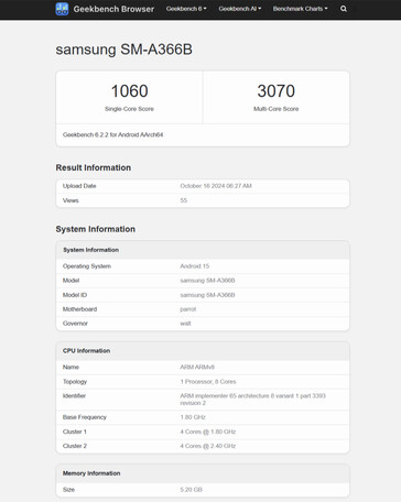 (Fuente de la imagen: Geekbench)